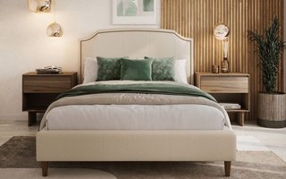 60 Inch upholstered plateform bed by Palliser