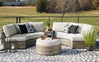 Outdoor furniture - Sectional & ottoman - P458P6