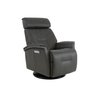 Power Rocking and Swivel Reclining Armchair in leather by Fjords-Small