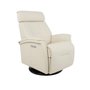 Power Rocking and Swivel Reclining Armchair in leather by Fjords-Large
