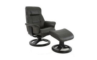 Swivel Armchair and Stool by Fjords