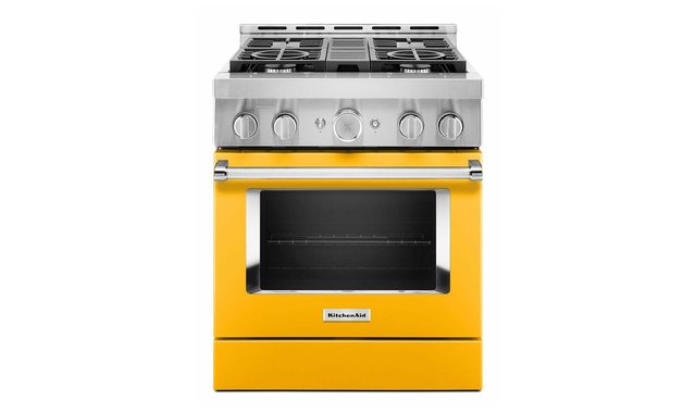 KitchenAid 30 in. Smart Commercial-Style Gas Range with 4 Burners - KFGC500JYP