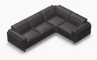 4-piece sectional, 2 reclining
