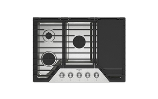 Whirlpool 30 in. Gas Cooktop With 2-in-1 Hinged Grate to Griddle - WCGK7530PS