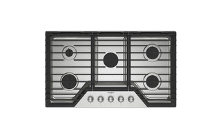 Whirlpool 36 in. Gas Cooktop With Fifth Burner - WCGK7036PS