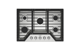 Whirlpool 30 in. Gas Cooktop with Fifth Burner - WCGK7030PS