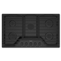 Whirlpool 36 in. Gas Cooktop with EZ-2-Lift™ Hinged Cast-Iron Grates - WCGK5036PB