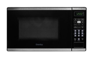 Danby 0.7 cu. ft. Countertop Microwave in Black and Stainless Steel-DBMW0722BBS