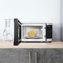 Danby 0.7 cu. ft. Countertop Microwave in Black and Stainless Steel-DBMW0722BBS