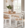 Gesthaven Dining Table with 4 Chairs and Bench (Set of 6) by Ashley
