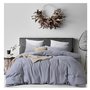 French Linen Blue Heather Queen Duvet Cover Set 3 pcs