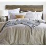 French Linen Naturel Queen Duvet Cover Set 3 pcs