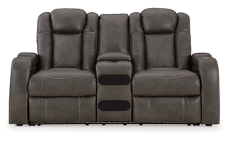 Fyne-Dyme Power Reclining Loveseat with Console by Ashley