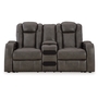 Fyne-Dyme Power Reclining Loveseat with Console by Ashley