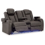 Fyne-Dyme Power Reclining Loveseat with Console by Ashley