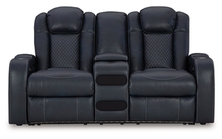 Fyne-Dyme Power Reclining Loveseat with Console by Ashley