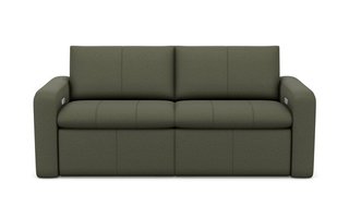 Power Reclining Condo Sofa in  Leather combo By Elran