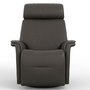 Power Rocking and Swivel Reclining Armchair in leather by Fjords-Small