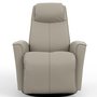 Power Rocking and Swivel Reclining Armchair in leather by Fjords-Small