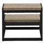 LADDER - 2 STEP STOOL / DARK TAUPE / BLACK METAL