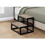 LADDER - 2 STEP STOOL / DARK TAUPE / BLACK METAL