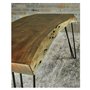 Signature Design by Ashley Haileeten Contemporary Accent Bench with Live Edge Top, Light Brown & Black