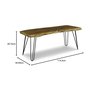 Signature Design by Ashley Haileeten Contemporary Accent Bench with Live Edge Top, Light Brown & Black
