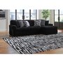 Midnight-Madness Fabric 2 pc Sectional (9810366/9810317)