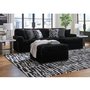 Midnight-Madness Fabric 2 pc Sectional (9810366/9810317)