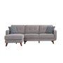 HomeTrend Noma Midcentury Cement Grey Polyester Blend Sectional