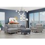HomeTrend Noma Midcentury Cement Grey Polyester Blend Sectional