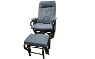 Gliding Armchair Rocking Swivelling and Reclining with ottoman by Pel