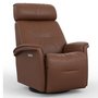 Power Rocking and Swivel Reclining Armchair in leather by Fjords-Small