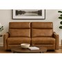Power Reclining & Lumbar Support Leather Loveseat by Elran