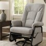 Gliding Fabric Armchair Rocking Swivelling and Reclining by Pel
