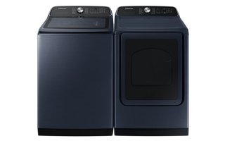 Samsung 6.1 cu ft / 7.4 cu ft Washer & Dryer Set with Steam and Wi-Fi – WA53CG7155ADA4 – DVE54CG7155DAC