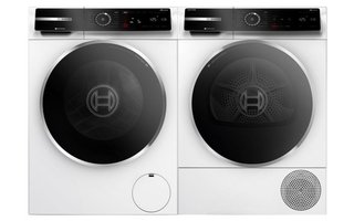 Bosch 2.4 cu ft Compact Washer & 4.0 cu ft Heat Pump Dryer Set with 4D Wash, AutoDry & Wi-Fi – WGB24600UC-WQB245B0UC