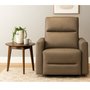 Upholstered Power Glider Recliner with Power Headrest by Elran