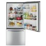 GE 21 cu ft Bottom-Freezer Refrigerator with Internal Ice Dispenser & Fingerprint-Resistant Stainless – GDE21EYKFS