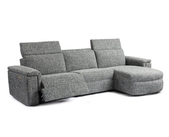 Zoe Motorized Reclining Fabric Sofa chair By Elran