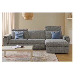 Zoe Motorized Reclining Fabric Sofa chair By Elran
