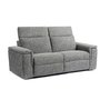 Zoe Motorized Reclining with Motorized Headrest Fabric loveseat by Elran