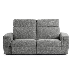 Zoe Motorized Reclining with Motorized Headrest Fabric loveseat by Elran