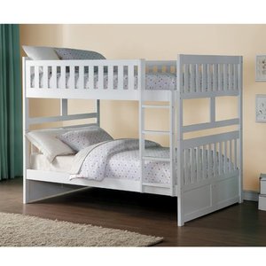 Double/Double Bunk Bed White - B2053FFW-1