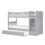Twin/Twin Bunk Bed with Storage Gray - B2063SB-1