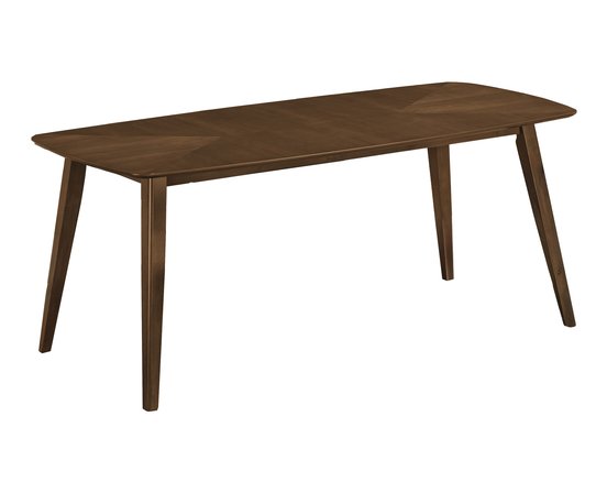 7-Piece Dining Table Set Walnut Look Brown