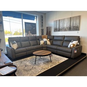 Sectionnel inclinable électrique avec soutien lombaire, mousse mémoire et position zéro gravité