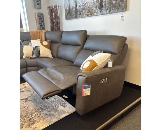 Sectionnel inclinable électrique avec soutien lombaire, mousse mémoire et position zéro gravité