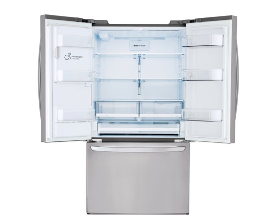 LG 36-Inch, 27.7 Cu. Ft. Freestanding French 3-Door Refrigerator With Wi-Fi - LHFS28XBS