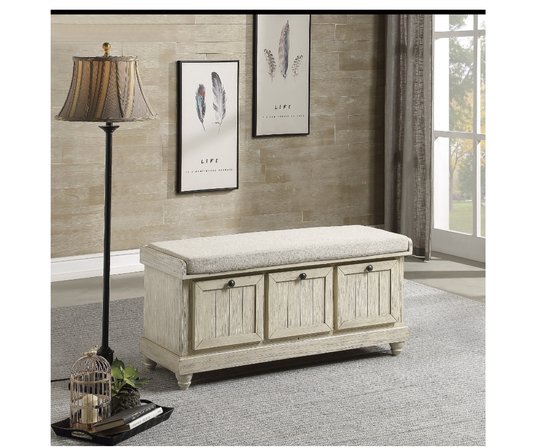 Lift top storage bench